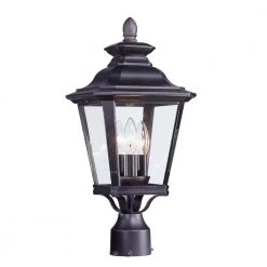 Knoxville 9 in. Wide 3-Light Outdoor Bronze Post Light by Maxim Lighting