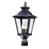 Knoxville 11 in. Wide 3-Light Outdoor Bronze Post Light by Maxim Lighting