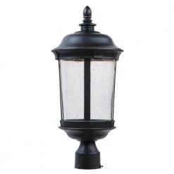 Dover 9.25 in. Wide 1-Light Outdoor Bronze Integrated LED Post Light by Maxim Lighting