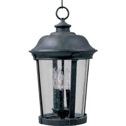 Dover DC 3-Light Bronze Outdoor Hanging Lantern by Maxim Lighting