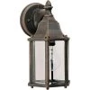 Builder Cast 1-Light Rust Patina Outdoor Wall Lantern Sconce by Maxim Lighting