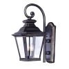 Knoxville 9 in. W 3-Light Bronze Outdoor Wall Lantern Sconce by Maxim Lighting