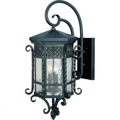 Scottsdale 3-Light Country Forge Outdoor Wall Mount Sconce by Maxim Lighting
