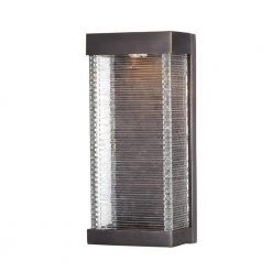 Stackhouse 1-Light Bronze Integrated LED Outdoor Wall Lantern Sconce by Maxim Lighting