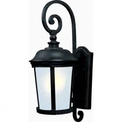 Dover 10 in. W 1-Light Bronze Outdoor Wall Lantern Sconce by Maxim Lighting