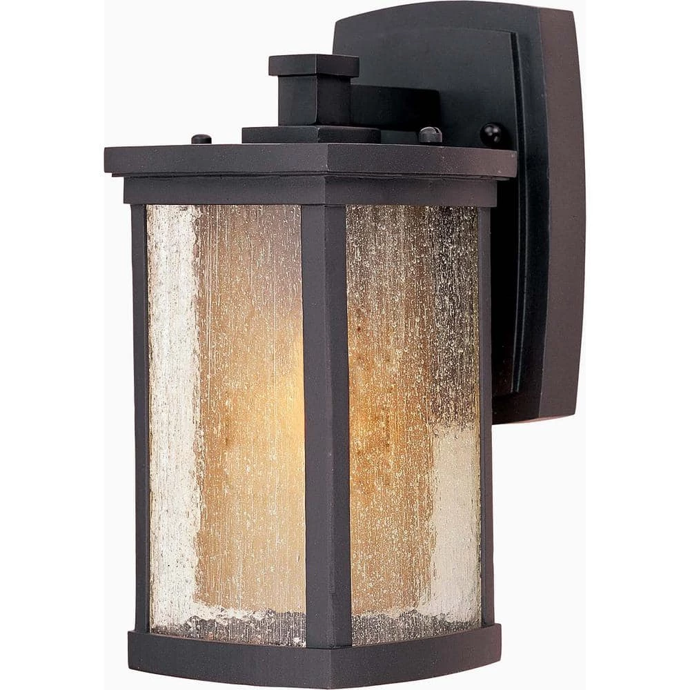 Bungalow 5.25 in. W 1-Light Bronze Outdoor Wall Lantern Sconce by Maxim Lighting 1 Bungalow 5.25 in. W 1-Light Bronze Outdoor Wall Lantern Sconce by Maxim Lighting
