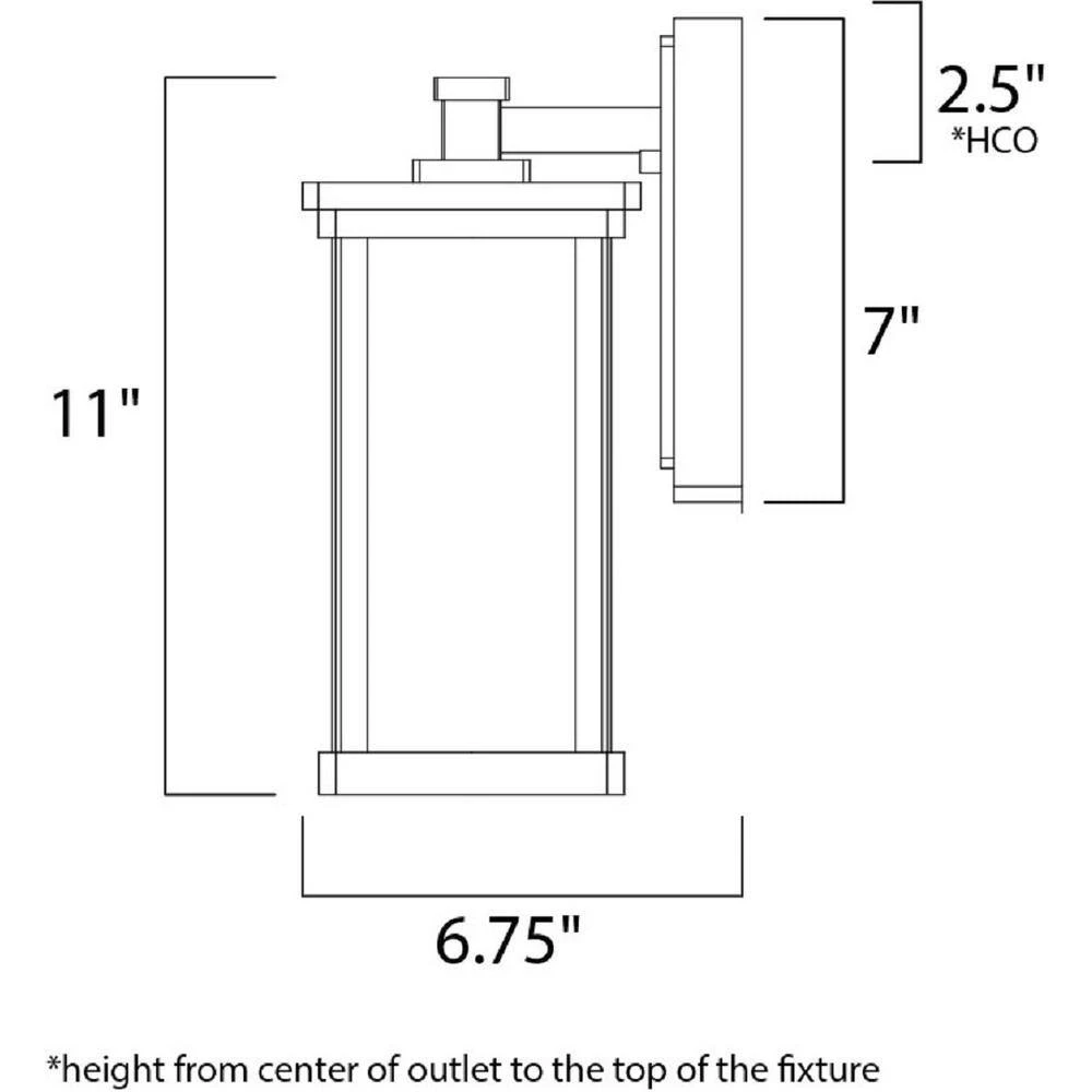 Terrace 5.25 in. W 1-Light Bronze Outdoor Wall Lantern Sconce by Maxim Lighting 2 Terrace 5.25 in. W 1-Light Bronze Outdoor Wall Lantern Sconce by Maxim Lighting - Image 2
