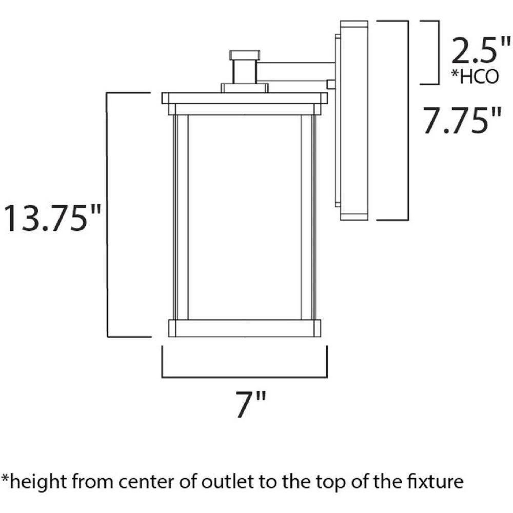 Terrace 7 in. W 1-Light Bronze Outdoor Wall Lantern Sconce by Maxim Lighting 2 Terrace 7 in. W 1-Light Bronze Outdoor Wall Lantern Sconce by Maxim Lighting - Image 2