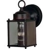 Side Door 1-Light Oil Rubbed Bronze Outdoor Wall Lantern Sconce by Maxim Lighting