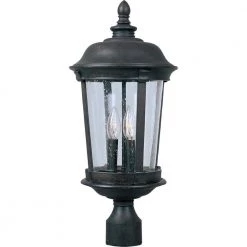 Dover DC 3-Light Bronze Outdoor Pole/Post Mount by Maxim Lighting