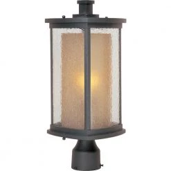 Bungalow 1-Light Bronze Outdoor Pole/Post Light by Maxim Lighting