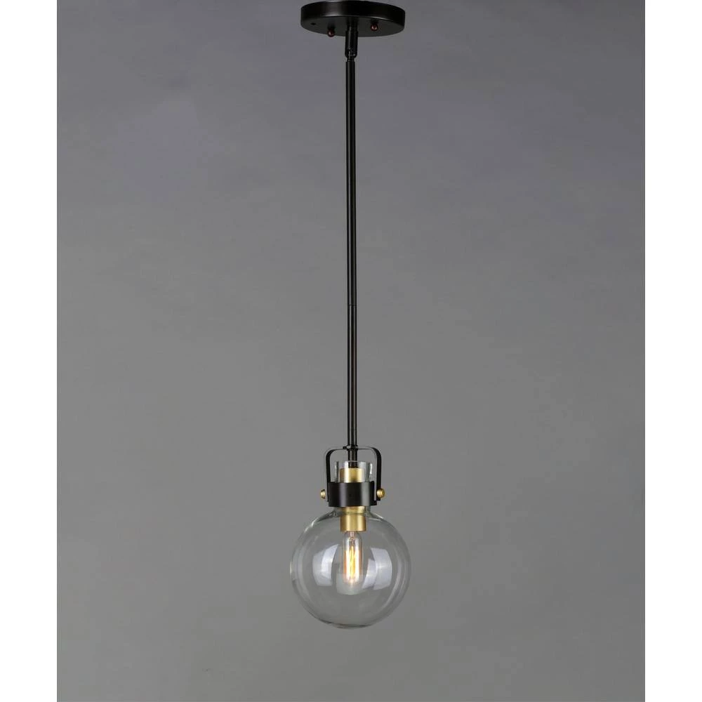 Bauhaus 1-Light Bronze/Satin Brass Pendant by Maxim Lighting 2 Bauhaus 1-Light Bronze/Satin Brass Pendant by Maxim Lighting - Image 2