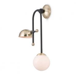 Mingle 17.5 in. Wide Bronze / Satin Brass Sconce by Maxim Lighting