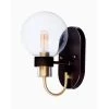Bauhaus 6 in. Wide Bronze / Satin Brass Sconce by Maxim Lighting