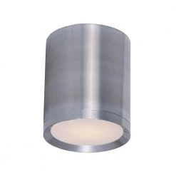 Lightray 5 in. Wide Brushed Aluminum 1-Light Outdoor Flush Mount by Maxim Lighting