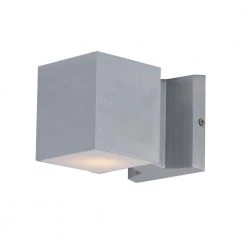 Lightray 2-Light Brushed Aluminum Integrated LED Outdoor Wall Lantern Sconce by Maxim Lighting