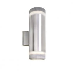 Lightray 2-Light Brushed Aluminum Integrated LED Outdoor Wall Lantern Sconce by Maxim Lighting