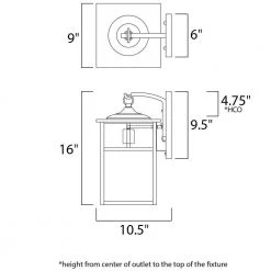 Coldwater 1-Light Burnished Outdoor Wall Lantern Sconce by Maxim Lighting 6 Coldwater 1-Light Burnished Outdoor Wall Lantern Sconce by Maxim Lighting -Maxim Lighting Sales Store burnished maxim lighting outdoor sconces 4054hobu 40 1000