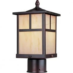 Coldwater 1-Light Burnished Outdoor Pole/Post Mount by Maxim Lighting