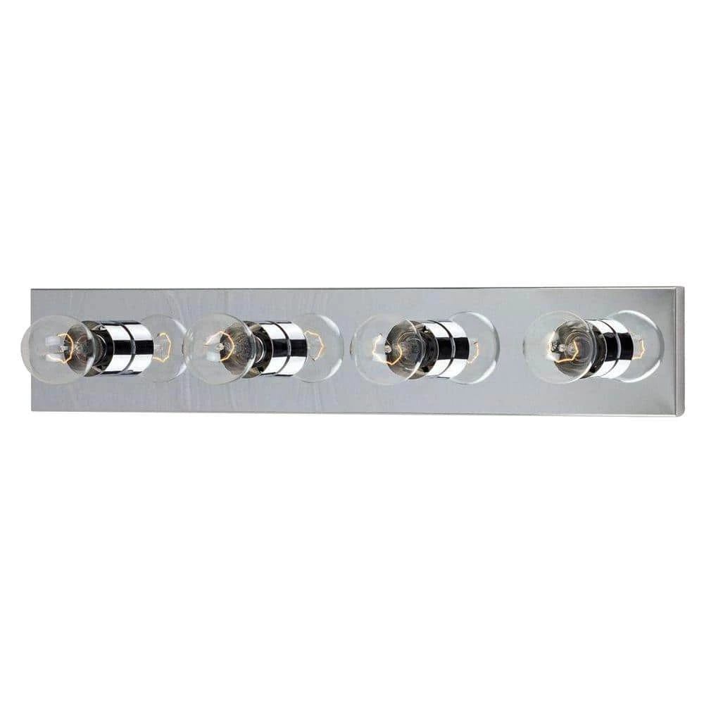 Essentials 4-Light Polished Chrome Bath Vanity Light by Maxim Lighting 1 Essentials 4-Light Polished Chrome Bath Vanity Light by Maxim Lighting