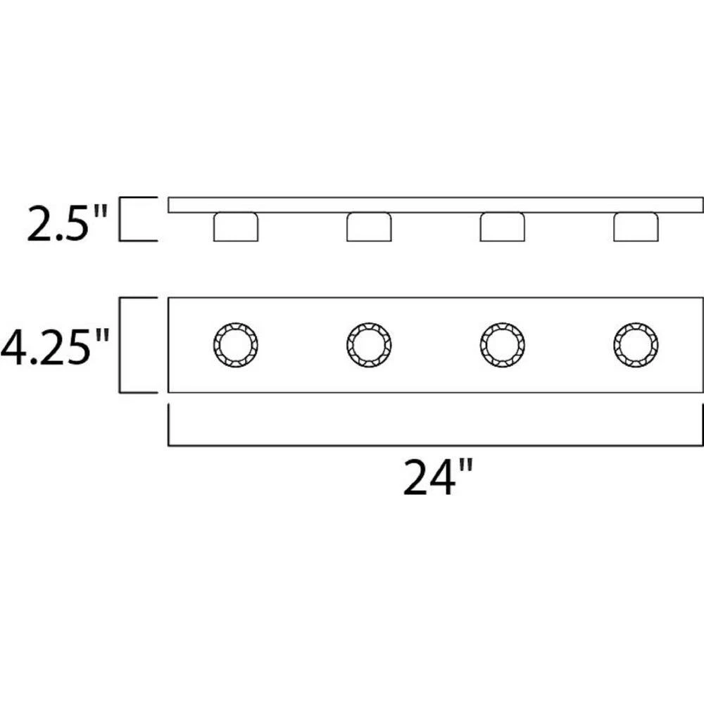 Essentials 4-Light Polished Chrome Bath Vanity Light by Maxim Lighting 2 Essentials 4-Light Polished Chrome Bath Vanity Light by Maxim Lighting - Image 2
