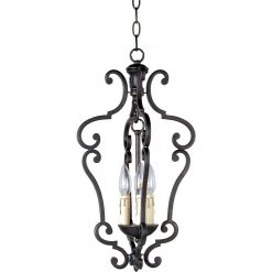 Richmond Colonial 3-Light Umber Entry Foyer Pendant by Maxim Lighting
