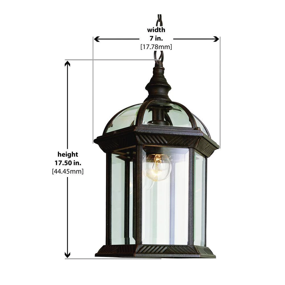 Nantucket 3-Light Country Forge Outdoor Hanging Lantern by Maxim Lighting 5 Nantucket 3-Light Country Forge Outdoor Hanging Lantern by Maxim Lighting - Image 5