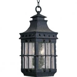 Nantucket 3-Light Country Forge Outdoor Hanging Lantern by Maxim Lighting
