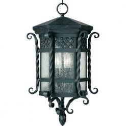 Scottsdale 3-Light Country Forge Outdoor Hanging Lantern by Maxim Lighting