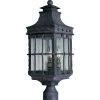 Nantucket 3-Light Country Forge Outdoor Pole/Post Mount by Maxim Lighting