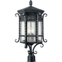 Scottsdale 3-Light Country Forge Outdoor Pole/Post Mount by Maxim Lighting