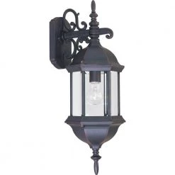 Builder Cast 1-Light Empire Bronze Outdoor Wall Lantern Sconce by Maxim Lighting