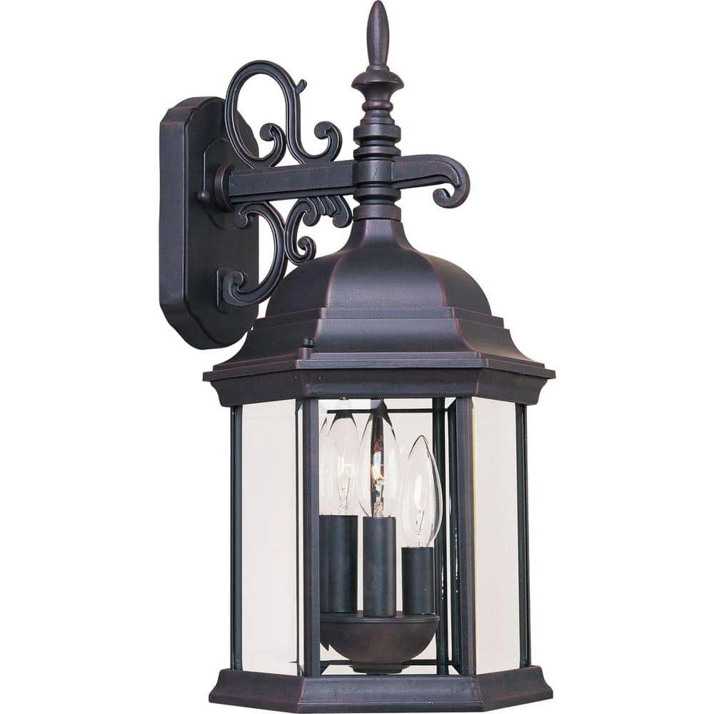 Builder Cast 3-Light Empire Bronze Outdoor Wall Lantern Sconce by Maxim Lighting 1 Builder Cast 3-Light Empire Bronze Outdoor Wall Lantern Sconce by Maxim Lighting