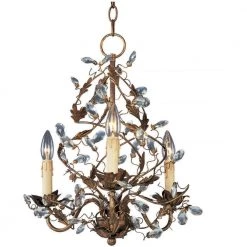 Elegante 3-Light Etruscan Gold Mini Chandelier by Maxim Lighting