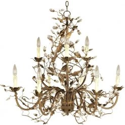 Elegante 9-Light Etruscan Gold Chandelier by Maxim Lighting