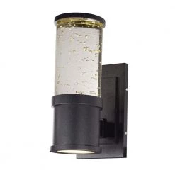 Pillar 2-Light Galaxy Black Integrated LED Outdoor Wall Lantern Sconce by Maxim Lighting