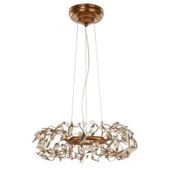 Crystal Garden 6-Light Gold Leaf Pendant by Maxim Lighting