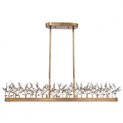 Crystal Garden 10-Light Gold Leaf Pendant by Maxim Lighting