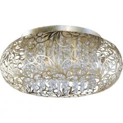 Arabesque 7-Light Golden Silver Flush Mount by Maxim Lighting