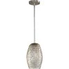 Arabesque 1-Light Golden Silver Mini Pendant by Maxim Lighting