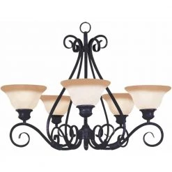 Pacific 5-Light Kentucky Bronze Chandelier by Maxim Lighting