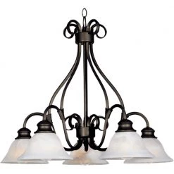 Pacific 5-Light Kentucky Bronze Chandelier by Maxim Lighting