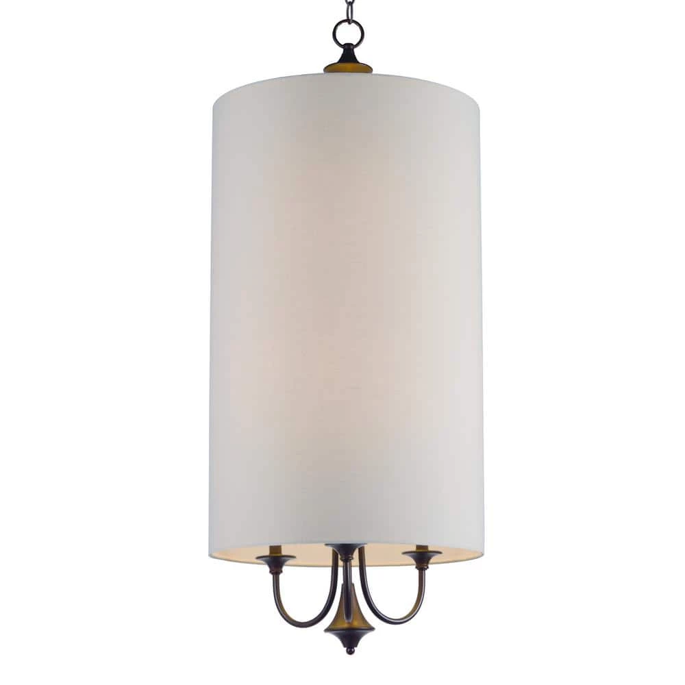 Bongo 6-Light Oil Rubbed Bronze Pendant with White Fabric Shade by Maxim Lighting 1 Bongo 6-Light Oil Rubbed Bronze Pendant with White Fabric Shade by Maxim Lighting