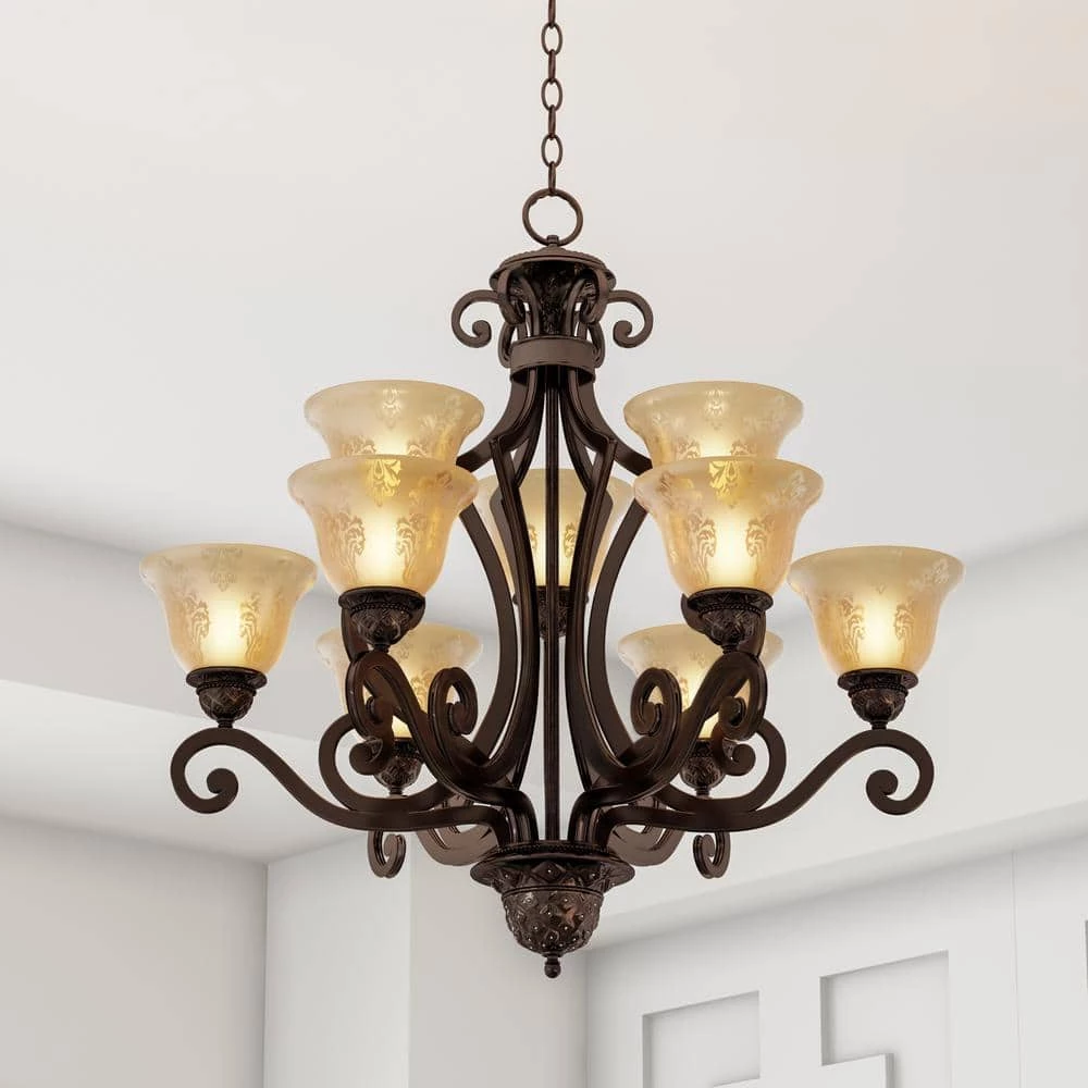 Symphony 9-Light Oil-Rubbed Bronze Chandelier by Maxim Lighting 2 Symphony 9-Light Oil-Rubbed Bronze Chandelier by Maxim Lighting - Image 2