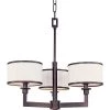 Nexus 3-Light Oil Rubbed Bronze Chandelier with Fabric Shades by Maxim Lighting