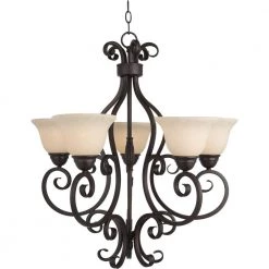 Manor 5-Light Oil Rubbed Bronze Chandelier by Maxim Lighting