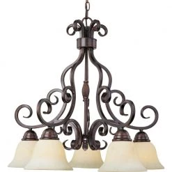 Manor 5-Light Oil Rubbed Bronze Chandelier by Maxim Lighting