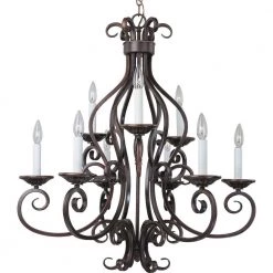 Manor 9-Light Oil-Rubbed Bronze Chandelier by Maxim Lighting