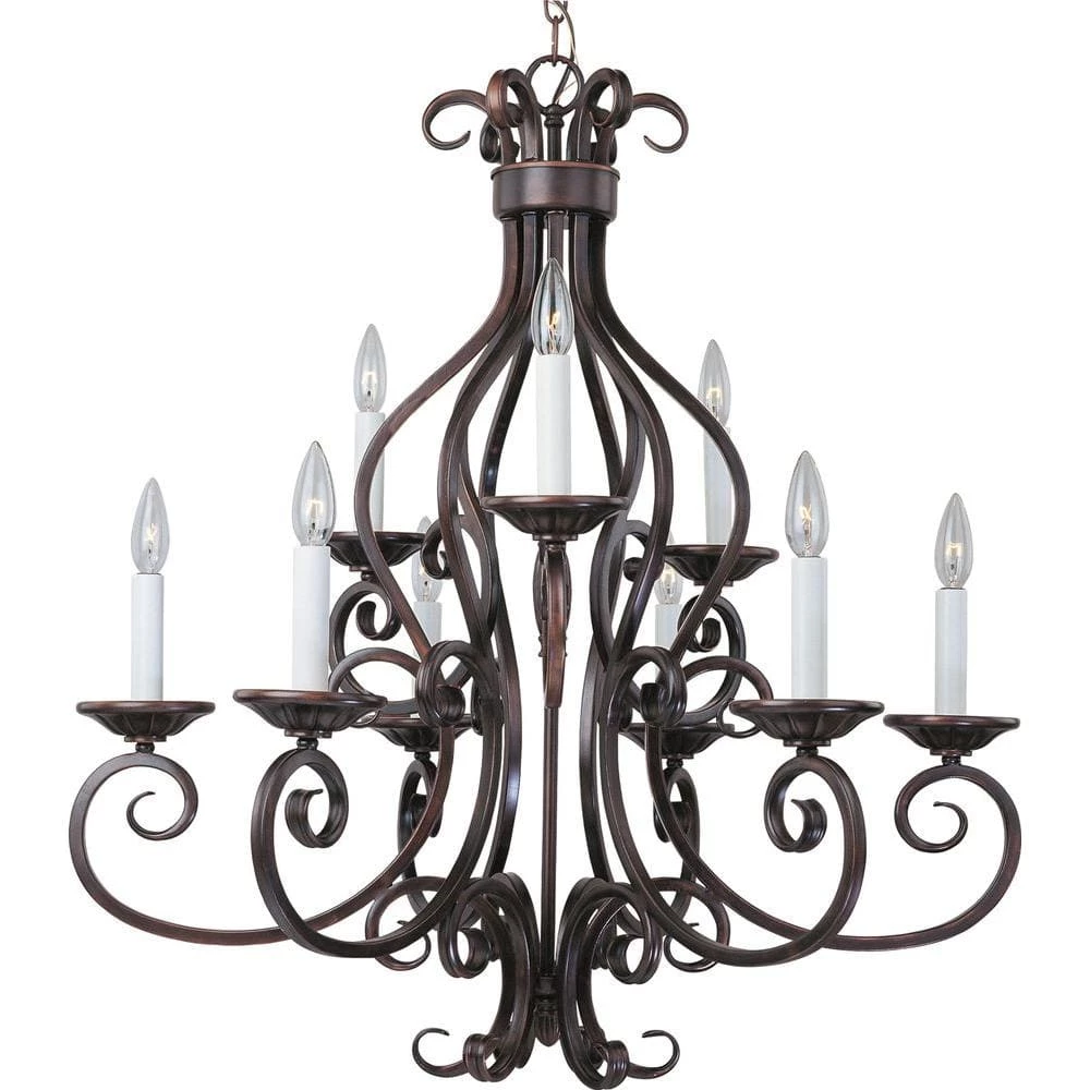 Manor 9-Light Oil-Rubbed Bronze Chandelier by Maxim Lighting 1 Manor 9-Light Oil-Rubbed Bronze Chandelier by Maxim Lighting