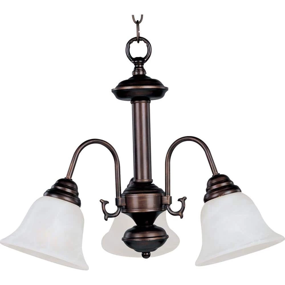 Malaga 3-Light Oil-Rubbed Bronze Mini Chandelier by Maxim Lighting 1 Malaga 3-Light Oil-Rubbed Bronze Mini Chandelier by Maxim Lighting